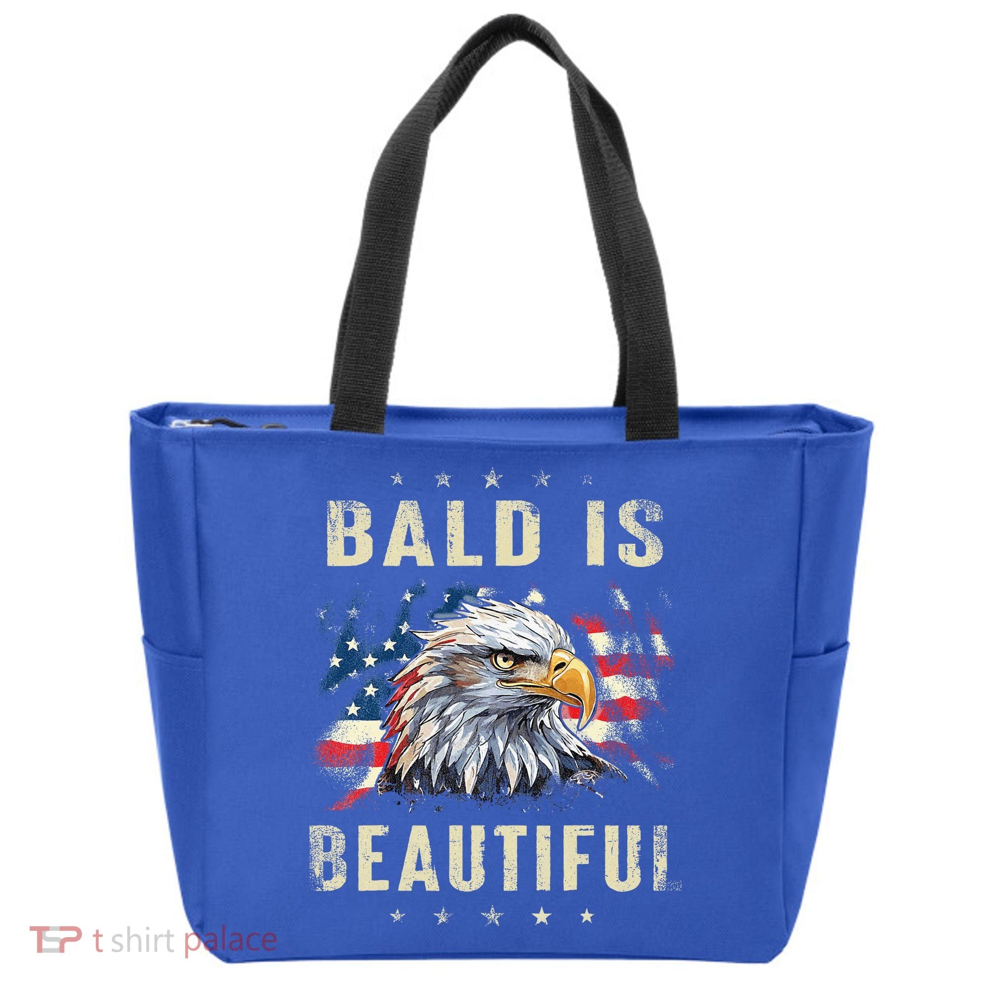 Bald Is Beautiful 4th Of July Independence Day America Eagle Tote Bag
