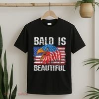 Bald Is Beautiful 4th Of July Independence Day Bald T-Shirt thumb 2