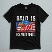 Bald Is Beautiful 4th Of July Independence Day Bald T-Shirt thumb 5