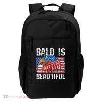 Bald Is Beautiful 4th Of July Independence Day Bald Backpack thumb 0