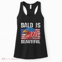 Bald Is Beautiful 4th Of July Independence Day Bald Women's Tank Top thumb 0
