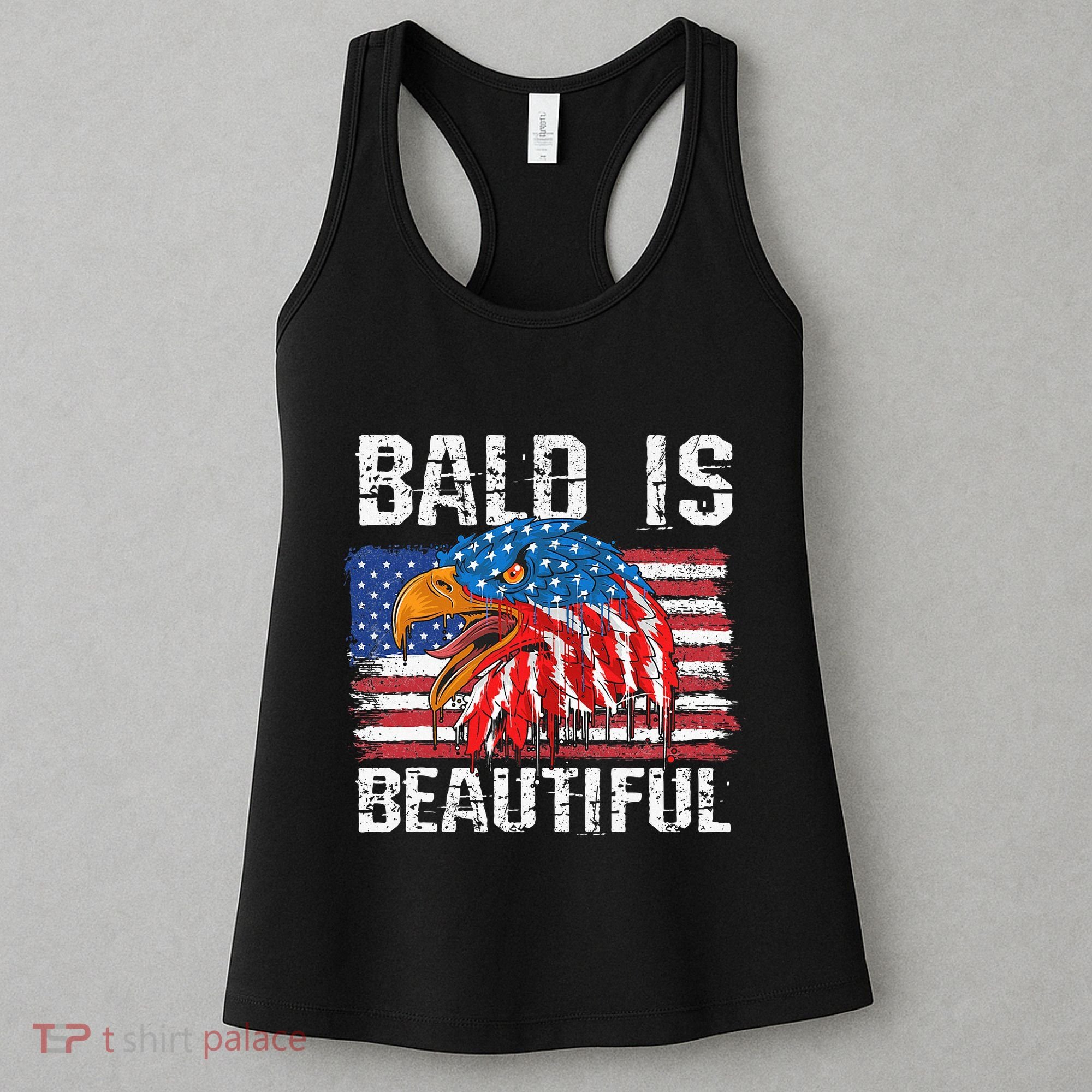 Bald Is Beautiful 4th Of July Independence Day Bald Women's Tank Top