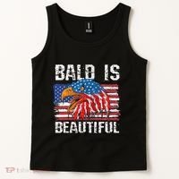 Bald Is Beautiful 4th Of July Independence Day Bald Tank Top thumb 2