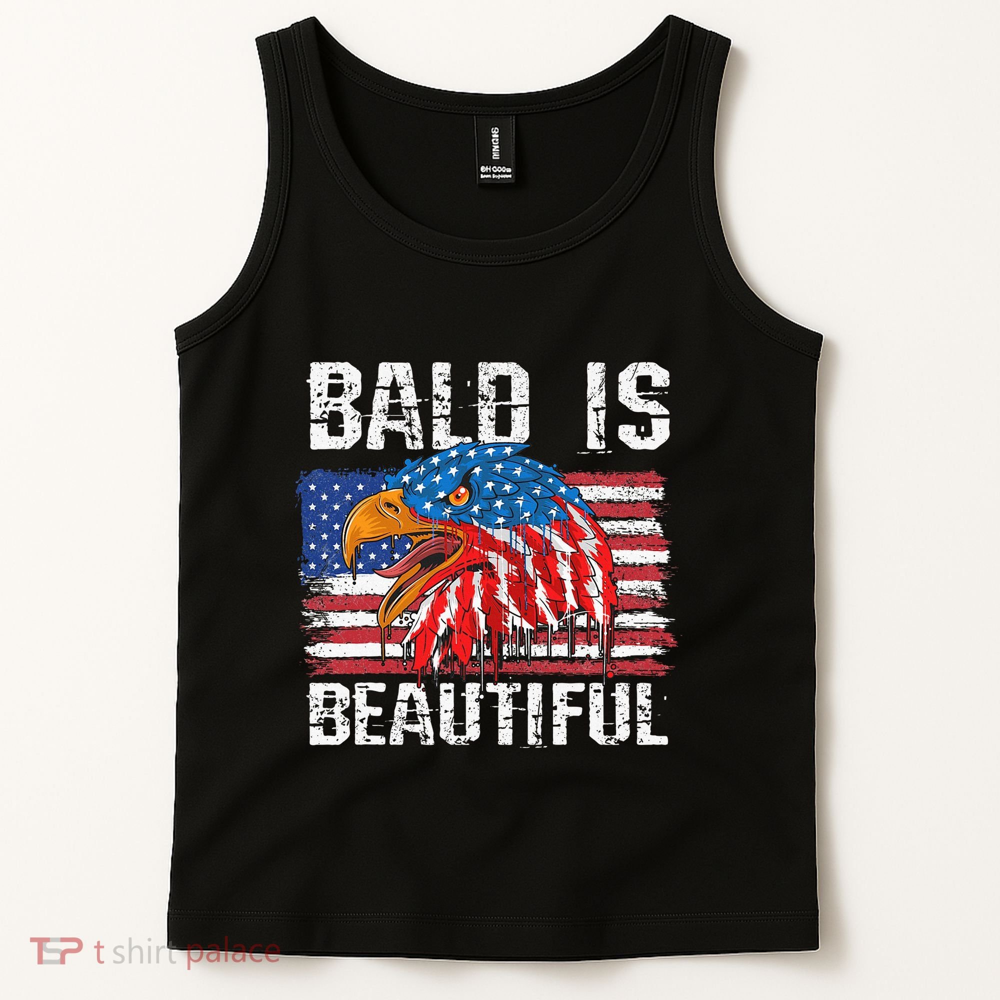 Bald Is Beautiful 4th Of July Independence Day Bald Tank Top