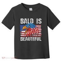 Bald Is Beautiful 4th Of July Independence Day Bald Toddler T-Shirt thumb 0