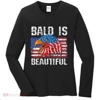 Bald Is Beautiful 4th Of July Independence Day Bald Women's Long Sleeve Shirt thumb 0