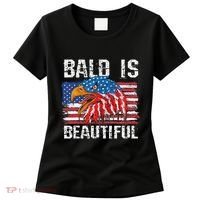 Bald Is Beautiful 4th Of July Independence Day Bald Women's T-Shirt thumb 0