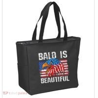 Bald Is Beautiful 4th Of July Independence Day Bald Tote Bag thumb 2
