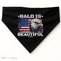 Bald Is Beautiful 4th Of July Independence Day America Eagle USA-Made Doggie Bandana thumb 0