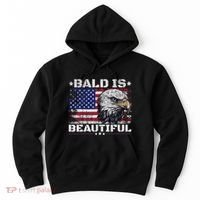 Bald Is Beautiful 4th Of July Independence Day America Eagle Hoodie thumb 0