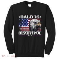 Bald Is Beautiful 4th Of July Independence Day America Eagle Sweatshirt thumb 0
