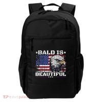 Bald Is Beautiful 4th Of July Independence Day America Eagle Backpack thumb 0