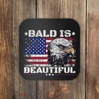 Bald Is Beautiful 4th Of July Independence Day America Eagle Coaster thumb 0