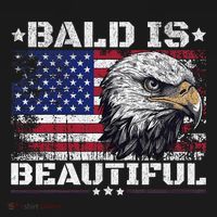 Bald Is Beautiful 4th Of July Independence Day America Eagle Women's Hoodie thumb 2