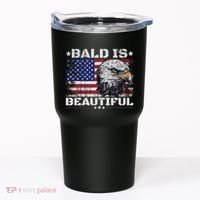 Bald Is Beautiful 4th Of July Independence Day America Eagle Tumbler thumb 0