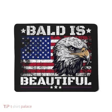 Bald Is Beautiful 4th Of July Independence Day America Eagle Mousepad