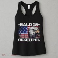 Bald Is Beautiful 4th Of July Independence Day America Eagle Women's Tank Top thumb 3
