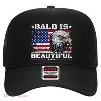 Bald Is Beautiful 4th Of July Independence Day America Eagle Hat thumb 0
