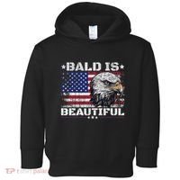Bald Is Beautiful 4th Of July Independence Day America Eagle Toddler Hoodie thumb 0