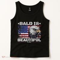 Bald Is Beautiful 4th Of July Independence Day America Eagle Tank Top thumb 2