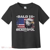 Bald Is Beautiful 4th Of July Independence Day America Eagle Toddler T-Shirt thumb 0