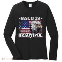 Bald Is Beautiful 4th Of July Independence Day America Eagle Women's Long Sleeve Shirt thumb 0