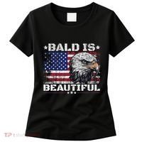 Bald Is Beautiful 4th Of July Independence Day America Eagle Women's T-Shirt thumb 0