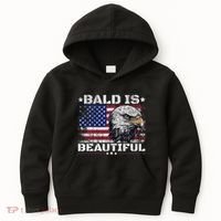 Bald Is Beautiful 4th Of July Independence Day America Eagle Kids Hoodie thumb 0