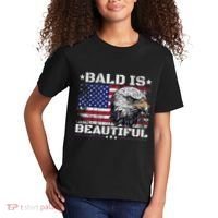 Bald Is Beautiful 4th Of July Independence Day America Eagle Kids T-Shirt thumb 2
