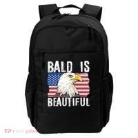 Bald Is Beautiful 4th Of July Independence Day Bald Eagle Backpack thumb 0