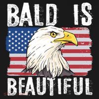 Bald Is Beautiful 4th Of July Independence Day Bald Eagle Backpack thumb 2