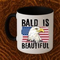 Bald Is Beautiful 4th Of July Independence Day Bald Eagle Coffee Mug thumb 2