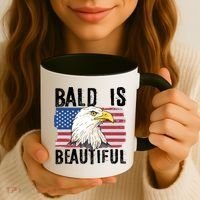 Bald Is Beautiful 4th Of July Independence Day Bald Eagle Coffee Mug thumb 3