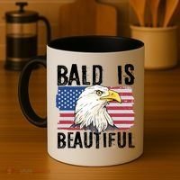 Bald Is Beautiful 4th Of July Independence Day Bald Eagle Coffee Mug thumb 4