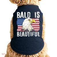Bald Is Beautiful 4th Of July Independence Day Bald Eagle Doggie Tank thumb 0