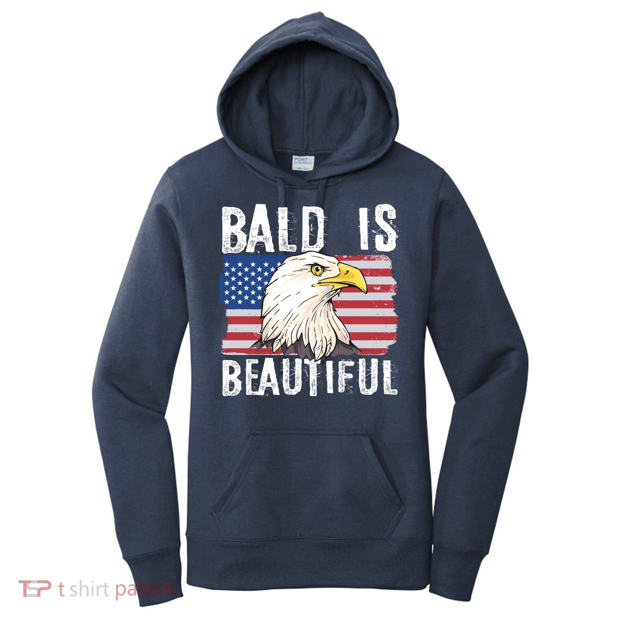 Bald Is Beautiful 4th Of July Independence Day Bald Eagle Women's Hoodie