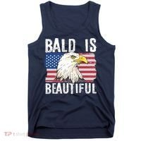 Bald Is Beautiful 4th Of July Independence Day Bald Eagle Tank Top thumb 0