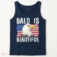 Bald Is Beautiful 4th Of July Independence Day Bald Eagle Tank Top thumb 2