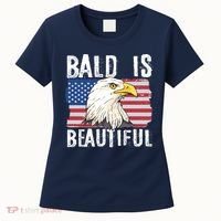 Bald Is Beautiful 4th Of July Independence Day Bald Eagle Women's T-Shirt thumb 0
