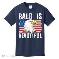 Bald Is Beautiful 4th Of July Independence Day Bald Eagle Kids T-Shirt thumb 0