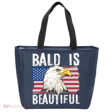Bald Is Beautiful 4th Of July Independence Day Bald Eagle Tote Bag