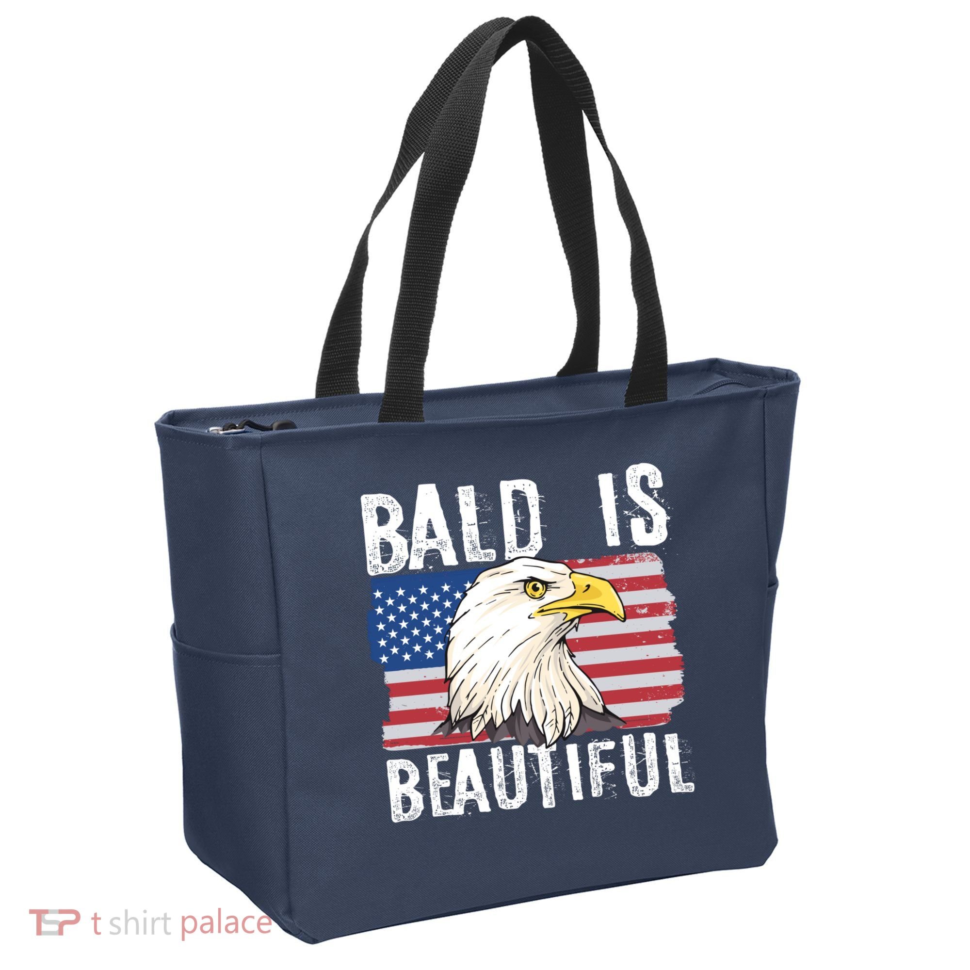 Bald Is Beautiful 4th Of July Independence Day Bald Eagle Tote Bag
