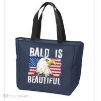Bald Is Beautiful 4th Of July Independence Day Bald Eagle Tote Bag thumb 3