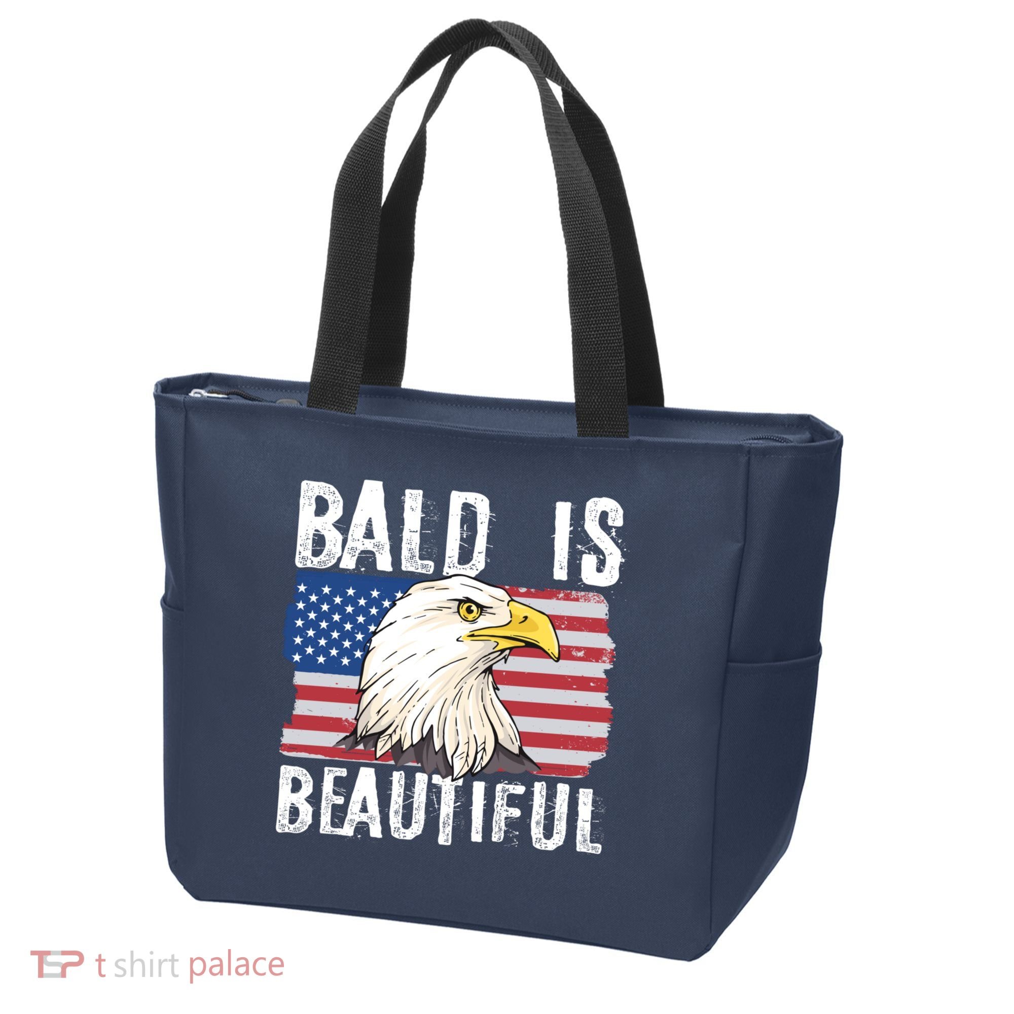 Bald Is Beautiful 4th Of July Independence Day Bald Eagle Tote Bag