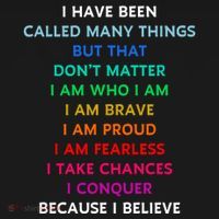 Because I Believe In Me Rainbow Mantra Backpack thumb 2