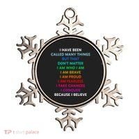 Because I Believe In Me Rainbow Mantra Ornament thumb 0