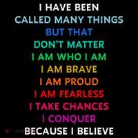 Because I Believe In Me Rainbow Mantra Ornament thumb 1