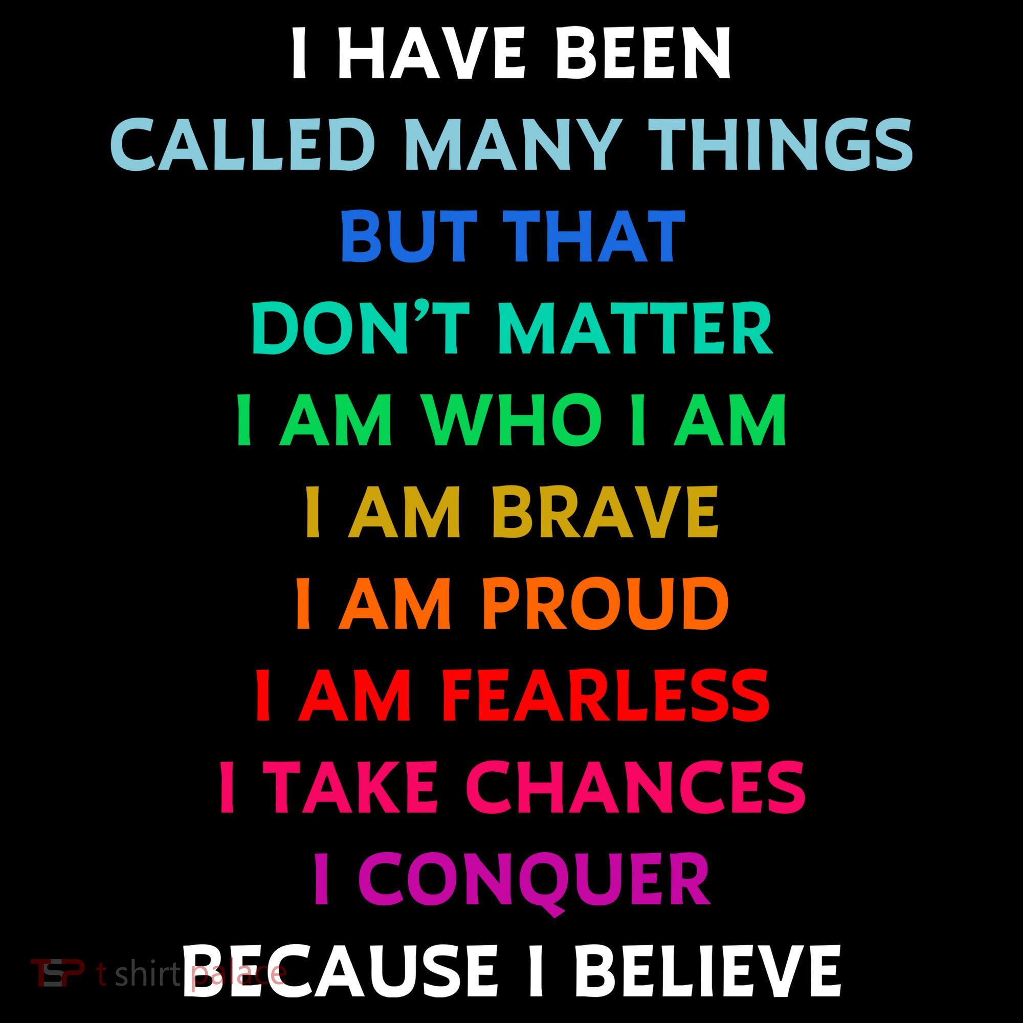 Because I Believe In Me Rainbow Mantra Ornament