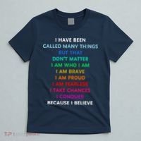 Because I Believe In Me Rainbow Mantra T-Shirt thumb 5