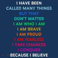 Because I Believe In Me Rainbow Mantra Women's Hoodie thumb 2